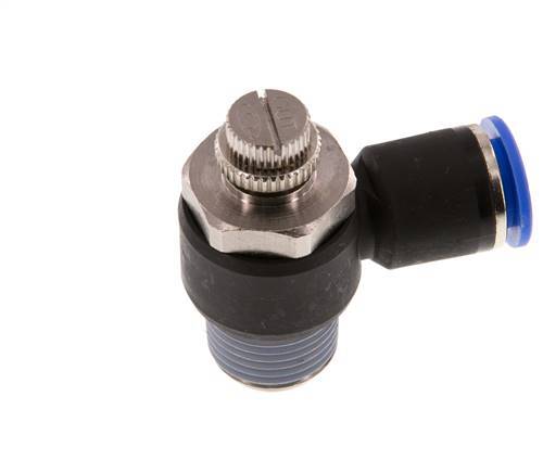 L-stuk Regelventiel 12 mm - R1/2'' Regeling-Uit Messing/Nylon