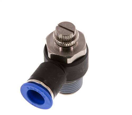 L-stuk Regelventiel 12 mm - R1/2'' Regeling-Uit Messing/Nylon
