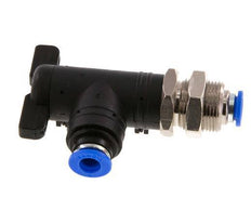 6 mm Kunststof/Messing L-stuk 2-Weg Kogelkraan Schotdoorvoer