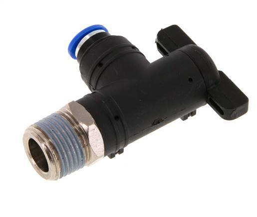 6 mm - R3/8'' Kunststof/Messing L-stuk 2-Weg Kogelkraan