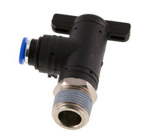 6 mm - R3/8'' Kunststof/Messing L-stuk 2-Weg Kogelkraan