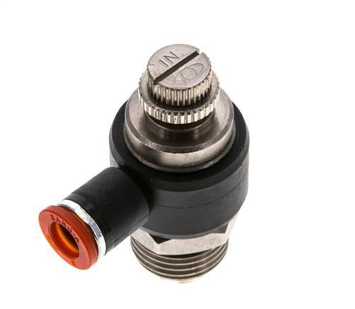 L-stuk Regelventiel 8 mm - G1/2'' Regeling-in Messing/Nylon
