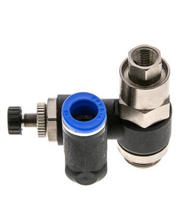 Draaibaar Regelventiel 10 mm - G3/8''-G1/8'' Regeling-Uit Messing/Nylon Indirect Gestuurde Terugslagklep