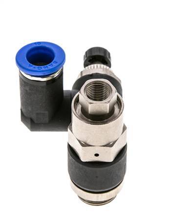 Draaibaar Regelventiel 10 mm - G3/8''-G1/8'' Regeling-Uit Messing/Nylon Indirect Gestuurde Terugslagklep