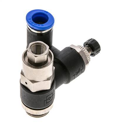 Draaibaar Regelventiel 10 mm - G3/8''-G1/8'' Regeling-Uit Messing/Nylon Indirect Gestuurde Terugslagklep