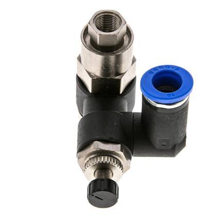 Draaibaar Regelventiel 10 mm - G3/8''-G1/8'' Regeling-Uit Messing/Nylon Indirect Gestuurde Terugslagklep