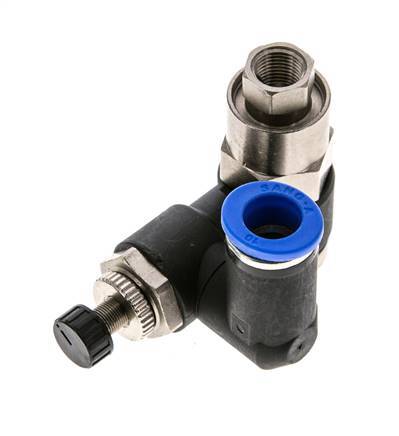 Draaibaar Regelventiel 10 mm - G3/8''-G1/8'' Regeling-Uit Messing/Nylon Indirect Gestuurde Terugslagklep