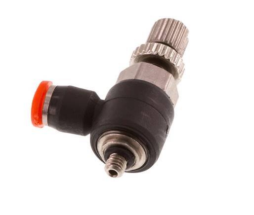 L-stuk Regelventiel 3 mm - M3 Regeling-in Messing/PBT
