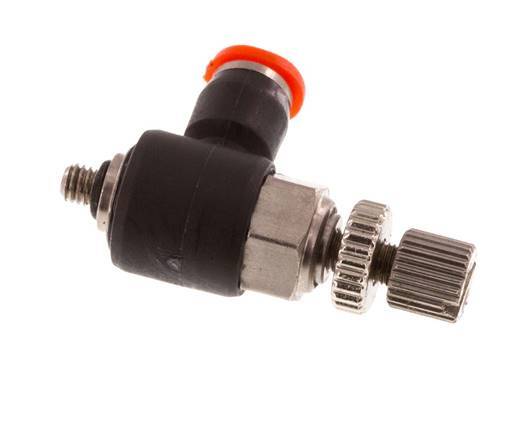 L-stuk Regelventiel 3 mm - M3 Regeling-in Messing/PBT