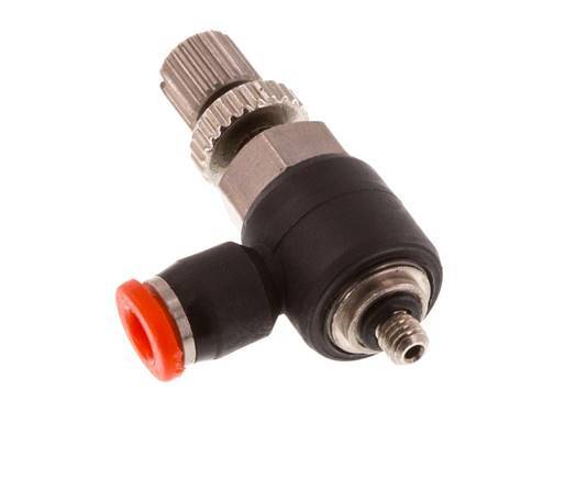 L-stuk Regelventiel 3 mm - M3 Regeling-in Messing/PBT