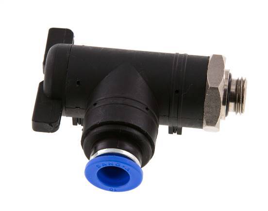 10 mm - G1/4'' Kunststof/Messing L-stuk 2-Weg Kogelkraan