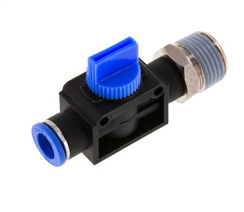 10 mm - R1/2'' Kunststof/Messing 3/2-Weg Handafsluiter Ontluchting aan Buiszijde