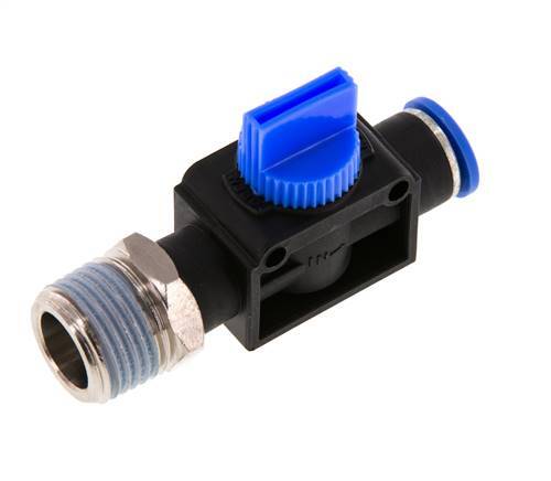 10 mm - R1/2'' Kunststof/Messing 3/2-Weg Handafsluiter Ontluchting aan Buiszijde