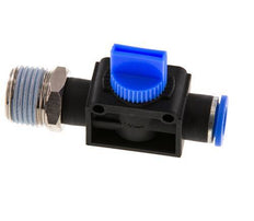 10 mm - R1/2'' Kunststof/Messing 3/2-Weg Handafsluiter Ontluchting aan Buiszijde