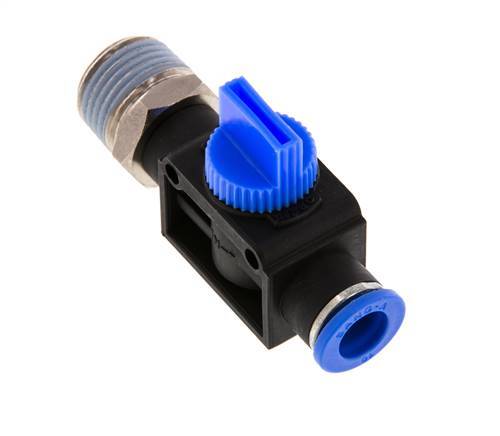10 mm - R1/2'' Kunststof/Messing 3/2-Weg Handafsluiter Ontluchting aan Buiszijde