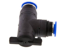 12 mm Kunststof/Messing L-stuk 2-Weg Kogelkraan