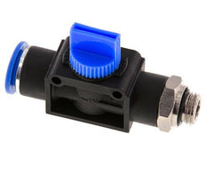 3/2-Way Shut-Off Hand Valve 12 mm - G1/4'' Plastic/Brass Tube-side venting