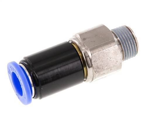 12mm & R3/8'' Swivel Joint Push-In-Male Threads Nickel-Plated Brass/PBT NBR Rotatable