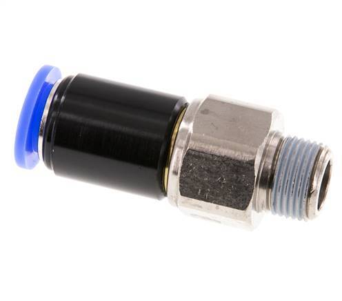 12mm & R3/8'' Draaidoorvoer Insteek Buitendraad Vernikkeld Messing/PBT NBR