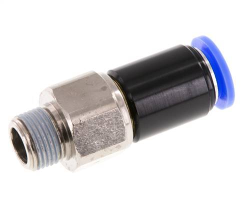 12mm & R3/8'' Draaidoorvoer Insteek Buitendraad Vernikkeld Messing/PBT NBR