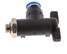 8 mm - G1/8'' Kunststof/Messing L-stuk 2-Weg Kogelkraan