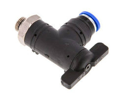 8 mm - G1/8'' Kunststof/Messing L-stuk 2-Weg Kogelkraan