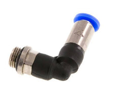 4mm & G1/8'' Zelfsluitende L-insteekkoppeling Vernikkeld messing/PBT buitendraad 0-10 bar [2 Stuks]