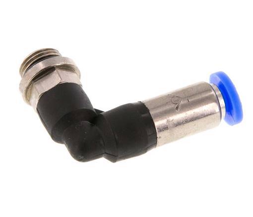 4mm & G1/8'' Zelfsluitende L-insteekkoppeling Vernikkeld messing/PBT buitendraad 0-10 bar [2 Stuks]