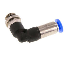 4mm & G1/8'' Zelfsluitende L-insteekkoppeling Vernikkeld messing/PBT buitendraad 0-10 bar [2 Stuks]