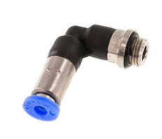 4mm & G1/8'' Zelfsluitende L-insteekkoppeling Vernikkeld messing/PBT buitendraad 0-10 bar [2 Stuks]