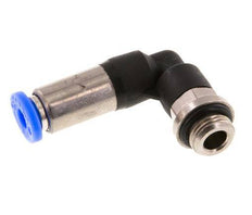4mm & G1/8'' Zelfsluitende L-insteekkoppeling Vernikkeld messing/PBT buitendraad 0-10 bar [2 Stuks]