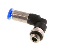 4mm & G1/8'' Zelfsluitende L-insteekkoppeling Vernikkeld messing/PBT buitendraad 0-10 bar [2 Stuks]