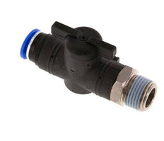 12 mm - R1/2'' Kunststof/Messing rechte 2-Weg Kogelkraan