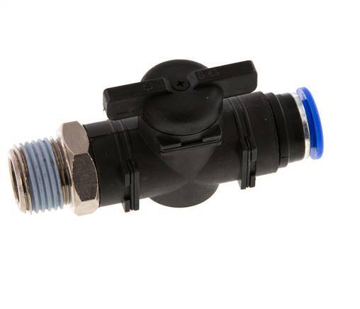 12 mm - R1/2'' Kunststof/Messing rechte 2-Weg Kogelkraan