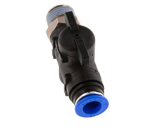 12 mm - R1/2'' Kunststof/Messing rechte 2-Weg Kogelkraan