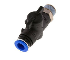 12 mm - R1/2'' Kunststof/Messing rechte 2-Weg Kogelkraan