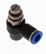 L-stuk Regelventiel 8 mm - R1/4'' Regeling-Uit Messing/Nylon
