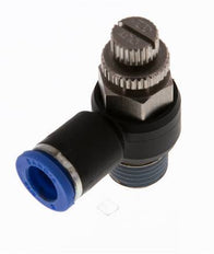 L-stuk Regelventiel 8 mm - R1/4'' Regeling-Uit Messing/Nylon