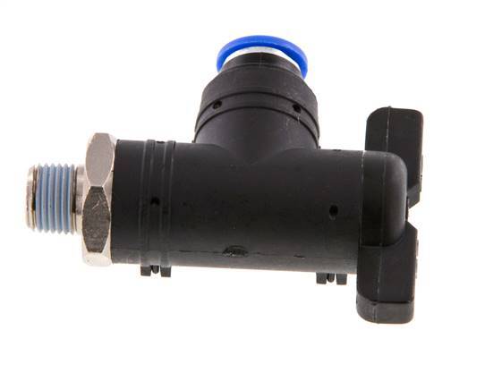 2-Way Elbow Ball Valve 6 mm - R1/8'' Plastic/Brass