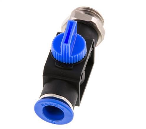 10 mm - R1/2'' Kunststof/Messing 3/2-Weg Handafsluiter Ontluchting aan Draadzijde