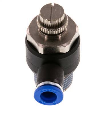 Flow Control Silencer Meter-Out Elbow 8 mm - R1/2'' Brass/PA 66