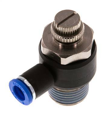 L-stuk Regelventiel 8 mm - R1/2'' Regeling-Uit Messing/Nylon