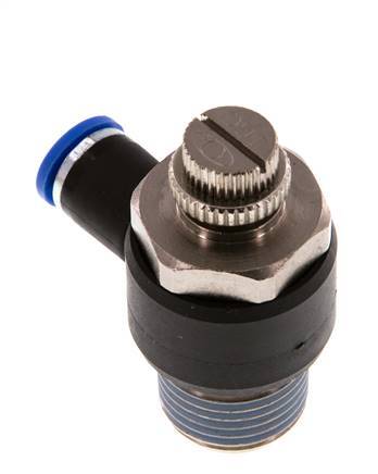 L-stuk Regelventiel 8 mm - R1/2'' Regeling-Uit Messing/Nylon