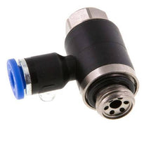 Flow Control Silencer Meter-Out Elbow 4 mm - G1/8'' Brass/PA 66 Slotted Screw