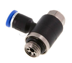 Flow Control Silencer Meter-Out Elbow 4 mm - G1/8'' Brass/PA 66 Slotted Screw
