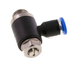 L-stuk Regelventiel 4 mm - G1/8'' Regeling-Uit Messing/Nylon Sleufschroef