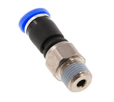 4mm & R1/8'' Draaidoorvoer Insteek Buitendraad Vernikkeld Messing/PBT NBR