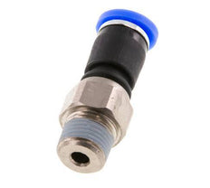 4mm & R1/8'' Draaidoorvoer Insteek Buitendraad Vernikkeld Messing/PBT NBR