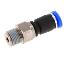 4mm & R1/8'' Draaidoorvoer Insteek Buitendraad Vernikkeld Messing/PBT NBR