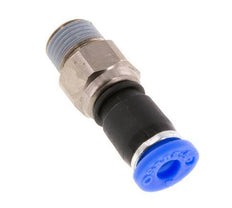 4mm & R1/8'' Draaidoorvoer Insteek Buitendraad Vernikkeld Messing/PBT NBR